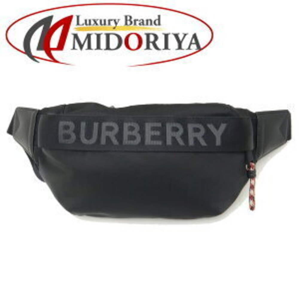 Burberry Sony Bum Bag waist logo nylon leather black